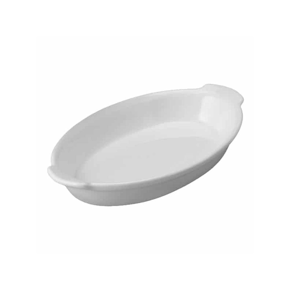 פלטה אובלית עם ידיות פורצלן לבן 30 ס”מ Jaguar
