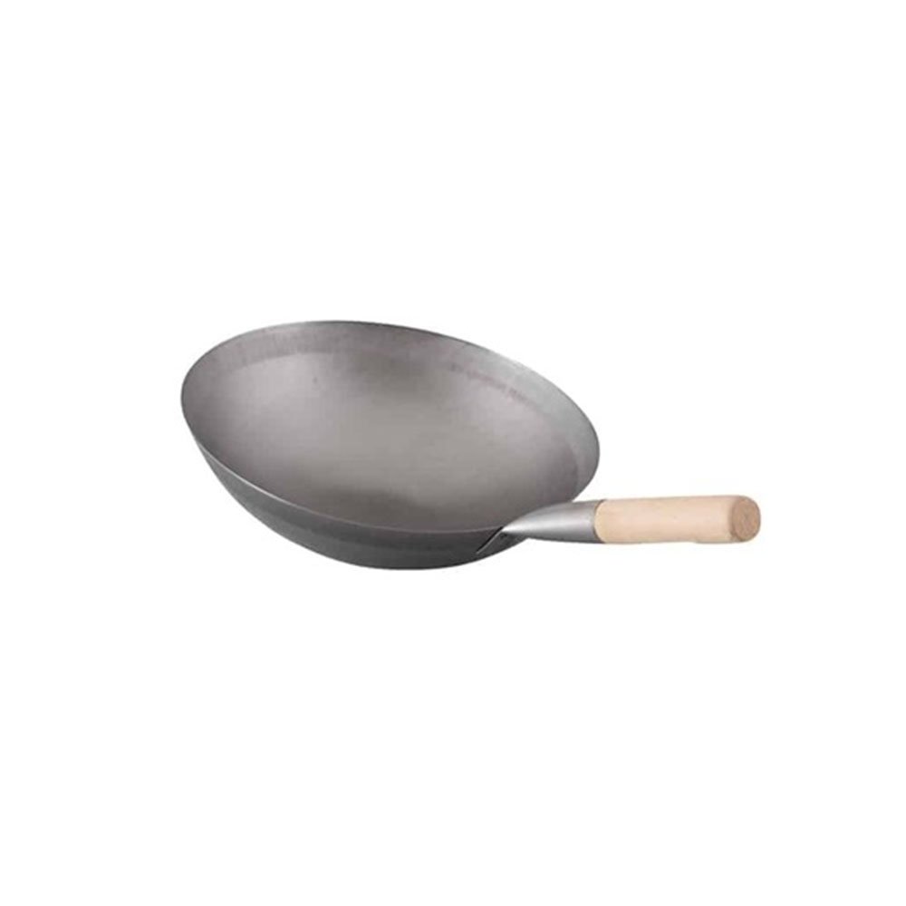 ווק מתכת 33 ס"מ עם ידית עץ CutterPeeler