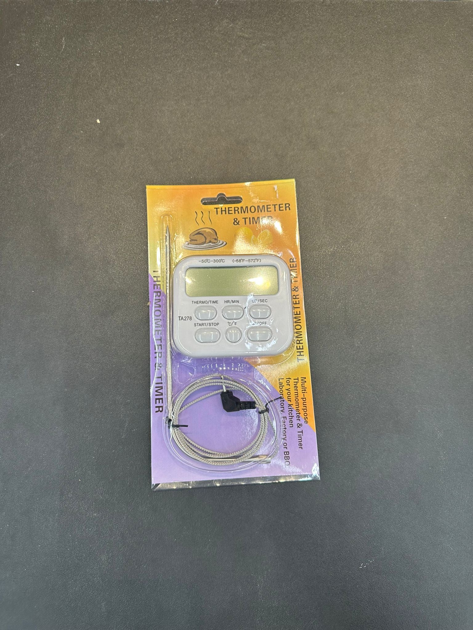 מד חום מקצועי לתנור + חוט