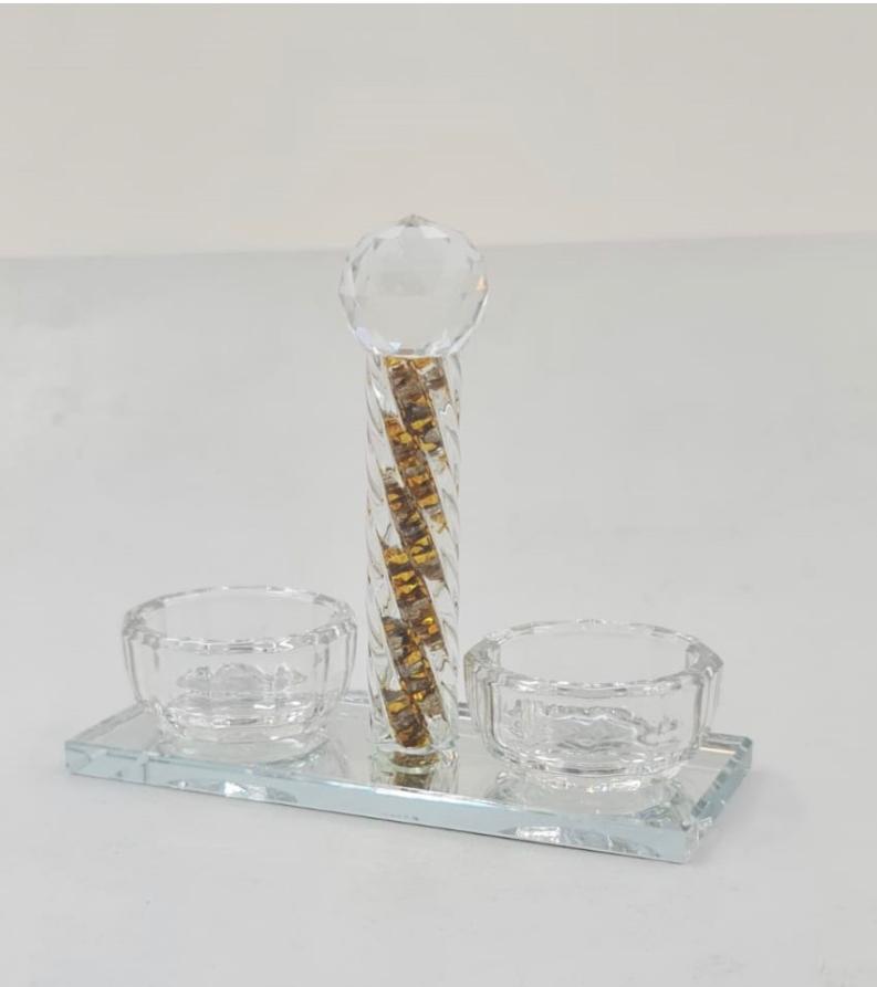 מלחיה פתוחה – קריסטל אבני זהב 13046G