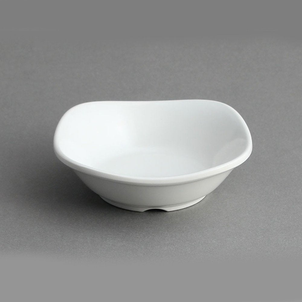 צלוחית רבועית לסלטים \ פיצוחים 10X3.3 מלמין לבן