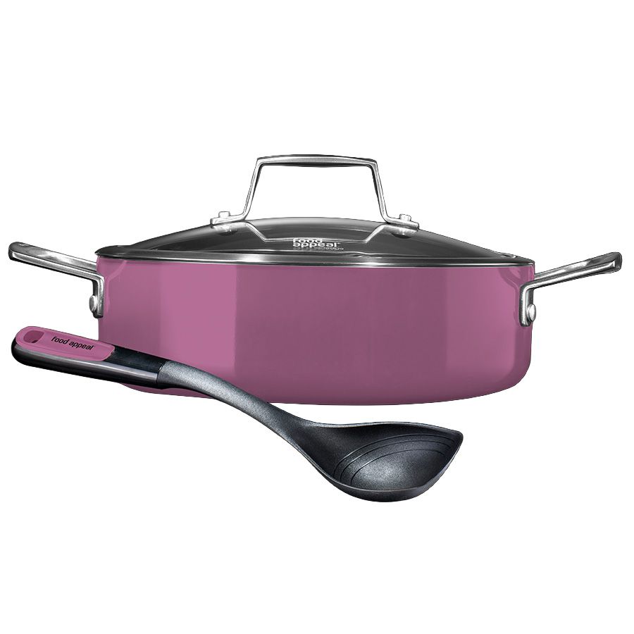 סוטאז' 28 ס"מ 4.7 ליטר EVERYDAY סגול + כף הגשה מבית Food appeal