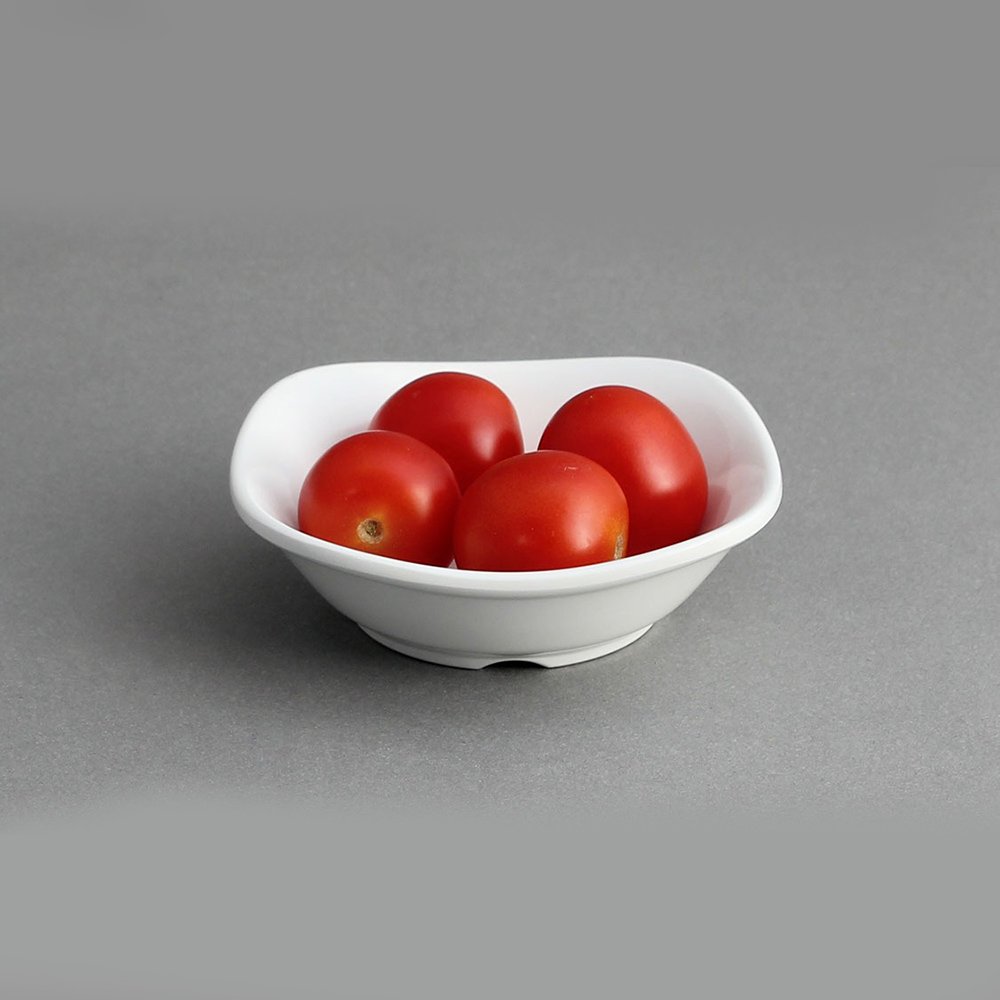 צלוחית רבועית לסלטים \ פיצוחים 10X3.3 מלמין לבן