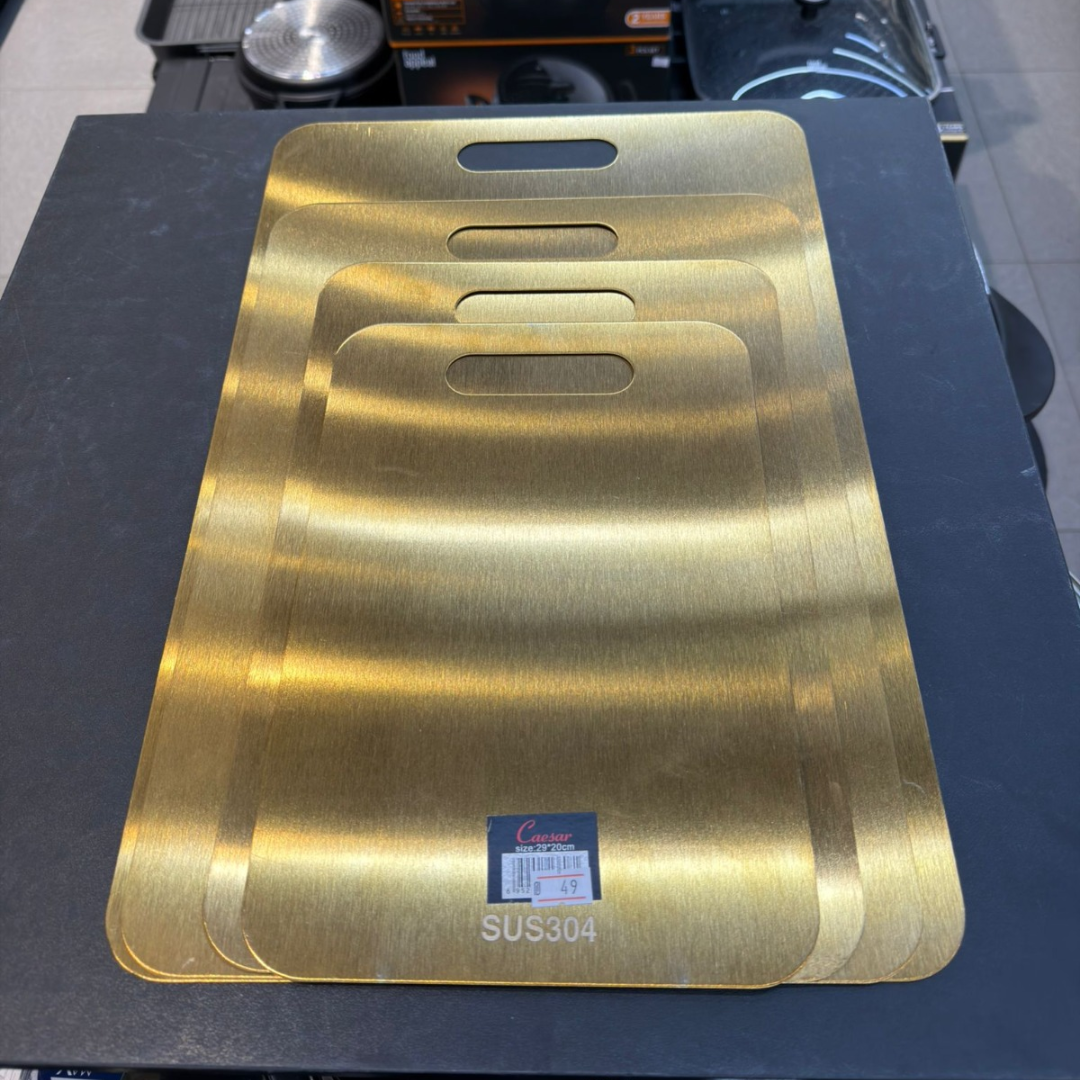 לוח חיתוך נירוסטה זהב 29X20 ס״מ