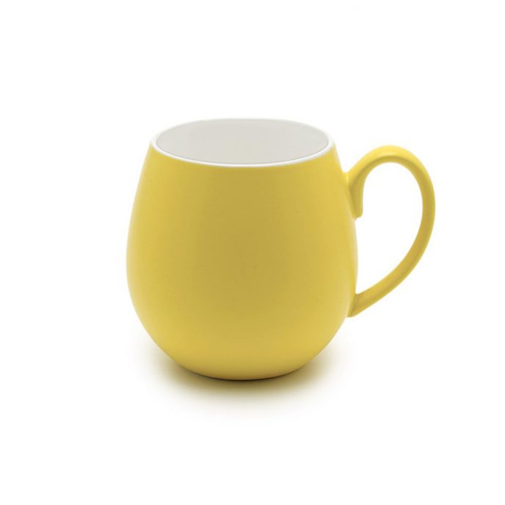 ספל מאג קרמי עגול 400 מ"ל צהוב בהיר Alfa