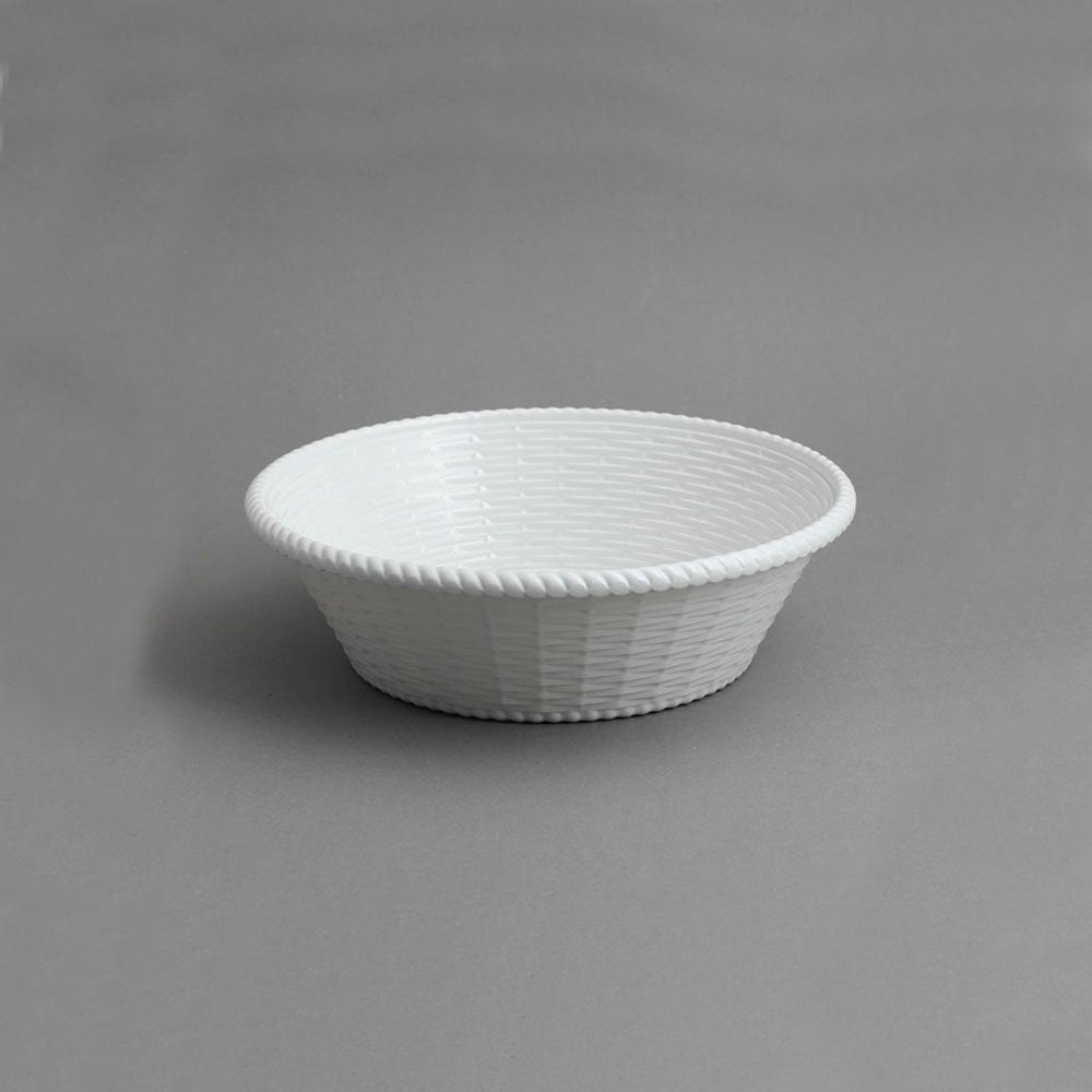 סלסלה ללחם עגולה מלמין לבן 24 ס"מ