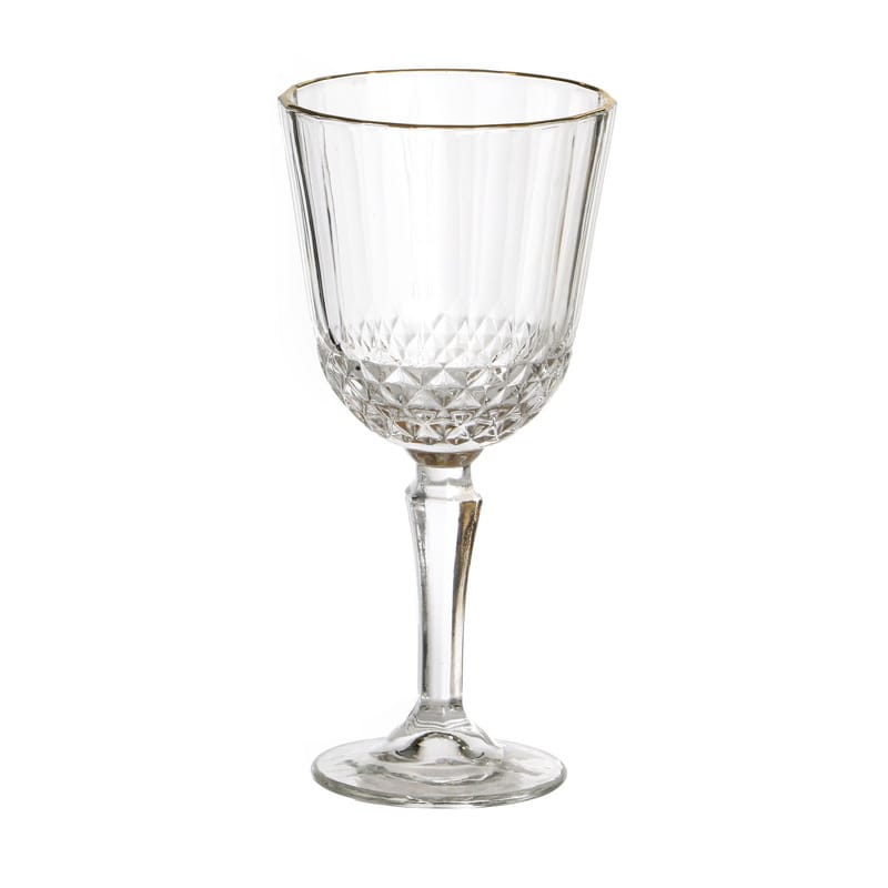 סט 6 כוס יין - קריסטל פס זהב 300 מ"ל MEIR