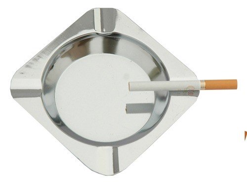 מאפרה - מרובעת נירוסטה 11 ס"מ