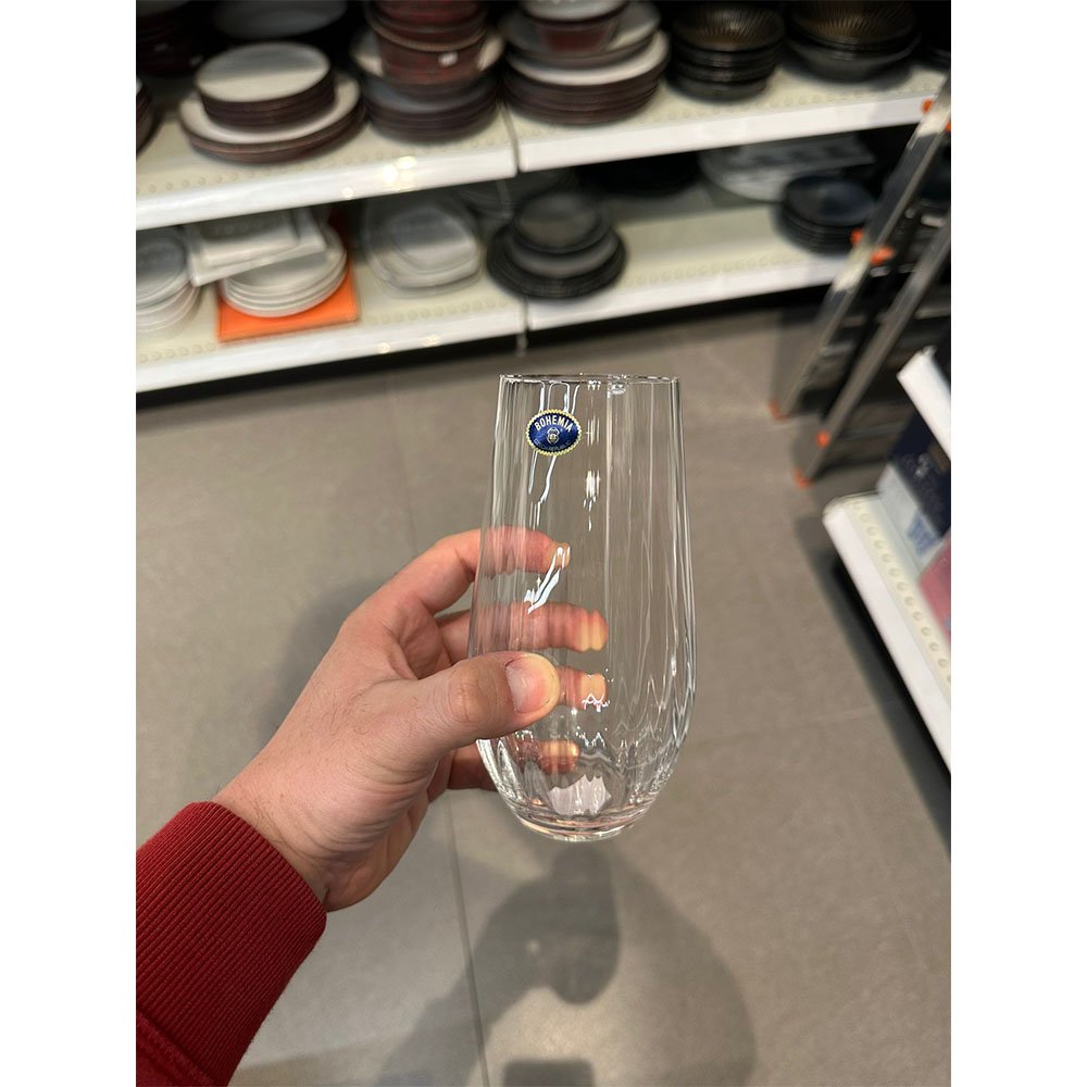 סט 6 כוס שתייה \ ויסקי - 580 מ"ל דגם COLUMBAOPTIC קריסטל בוהמיה