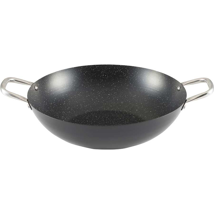 ווק יפני 2 ידיות נירוסטה 36 ס”מ CutterPeeler