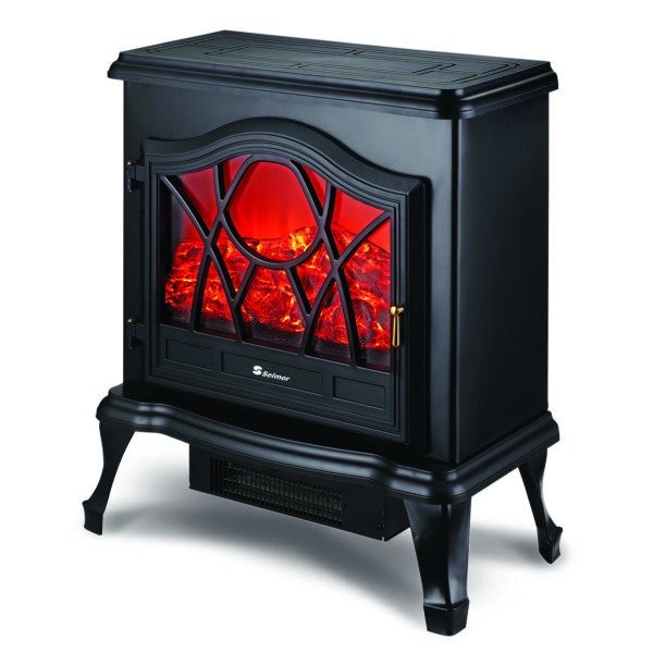 קמין חשמלי גדול SELMOR אפקט בערה ופיזור חום