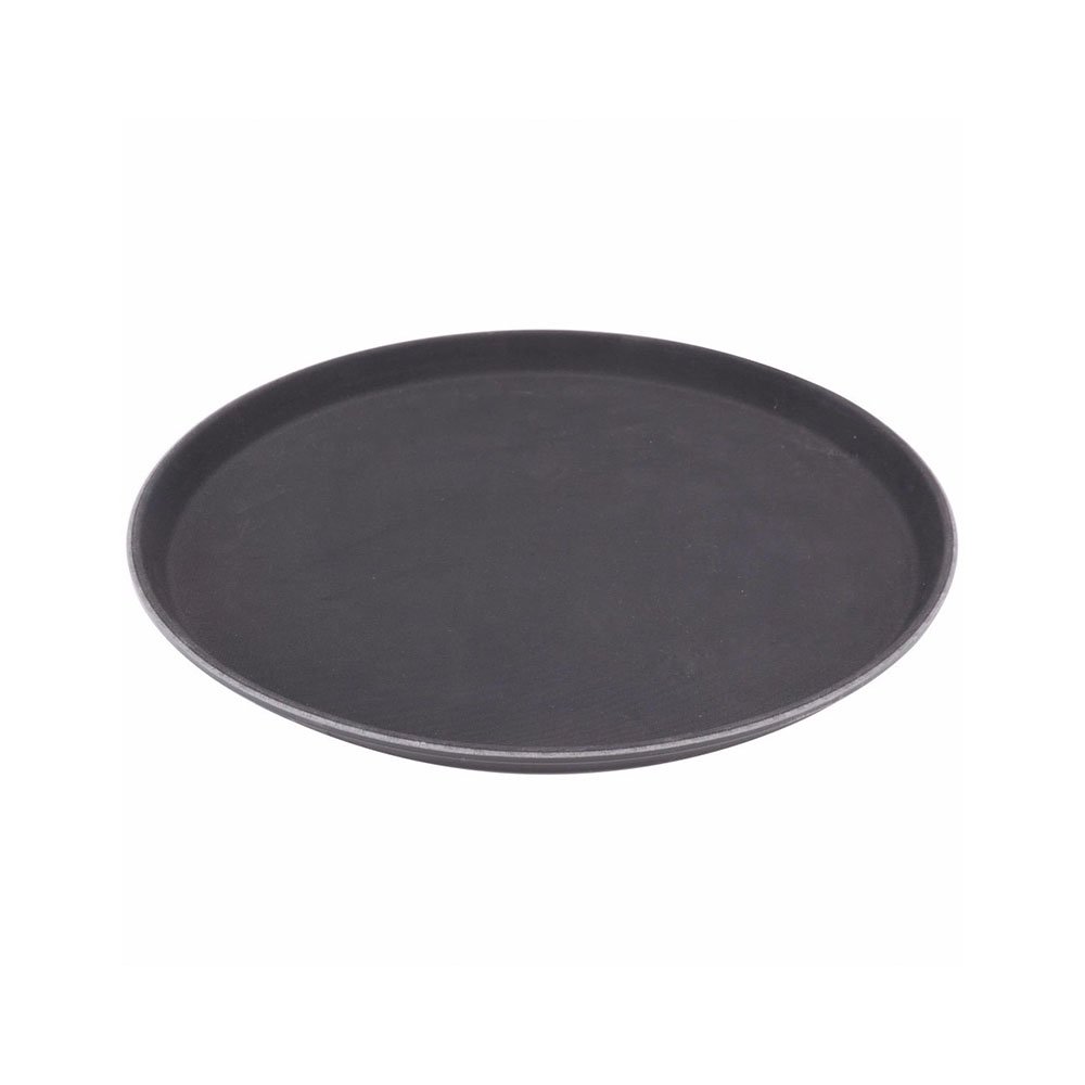 מגש מלצר עגול 35.5 ס”מ פיברגלס+גומי שחור