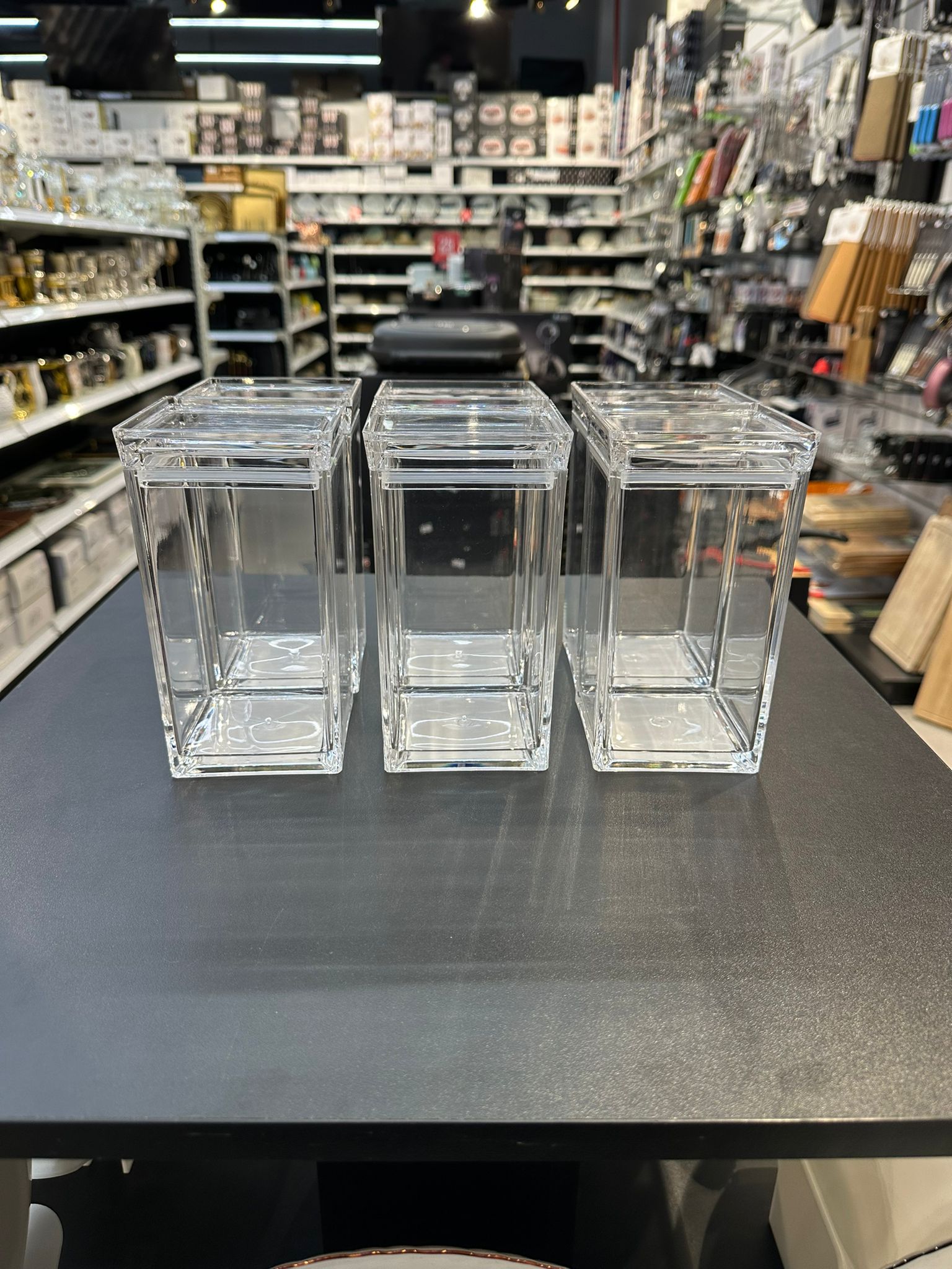 סט 6 קופסאות אקרילי 700 מ”ל  - דגם CRISTAL