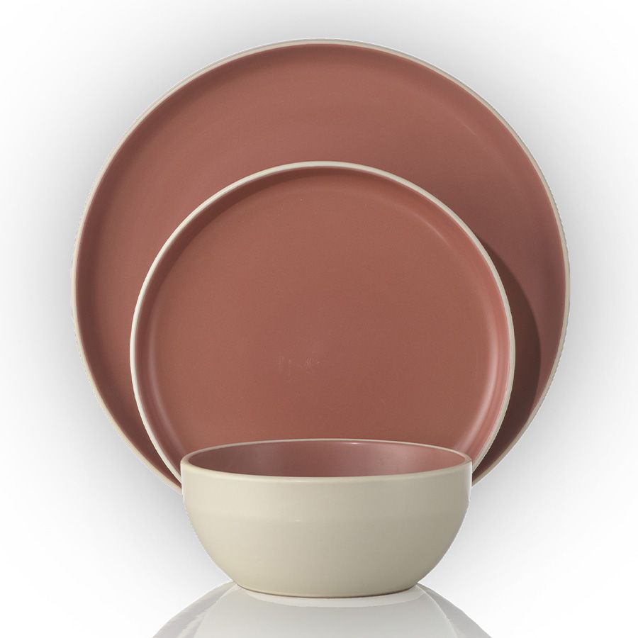 סט צלחות 18 חלקים קרמיקה TWIST קורל