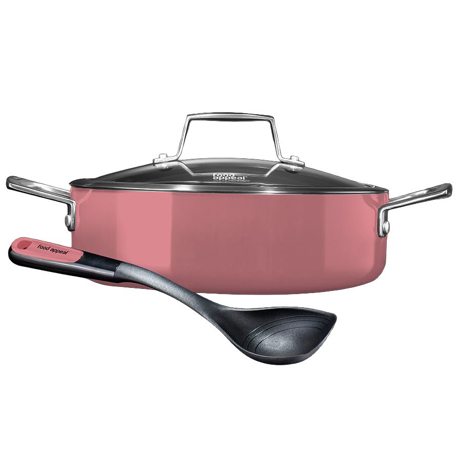 סוטאז' 28 ס"מ 4.7 ליטר EVERYDAY ורוד+כף הגשה מבית Food appeal