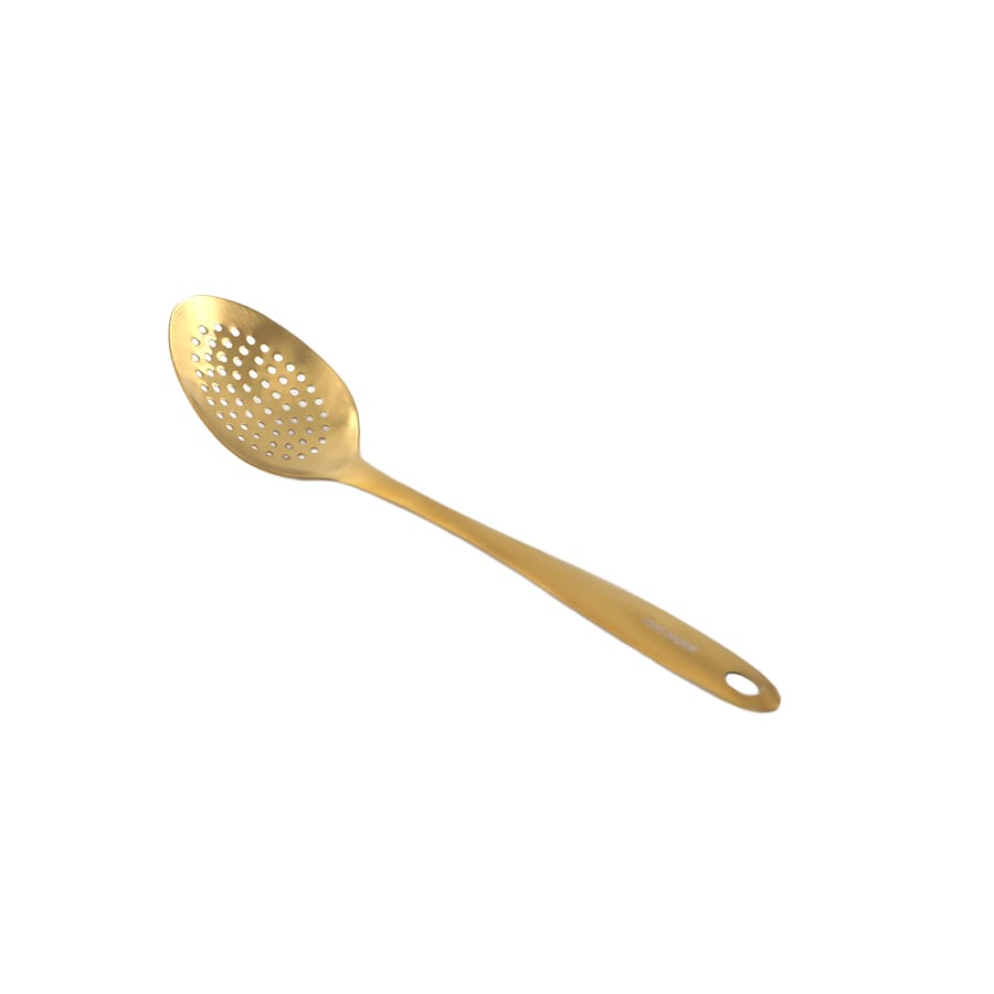 כף הגשה מחורצת מיני מנירוסטה איכותית בגימור זהב EDGE