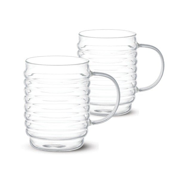 מאג זכוכית – דגם פייפ פסים 300 מ”ל