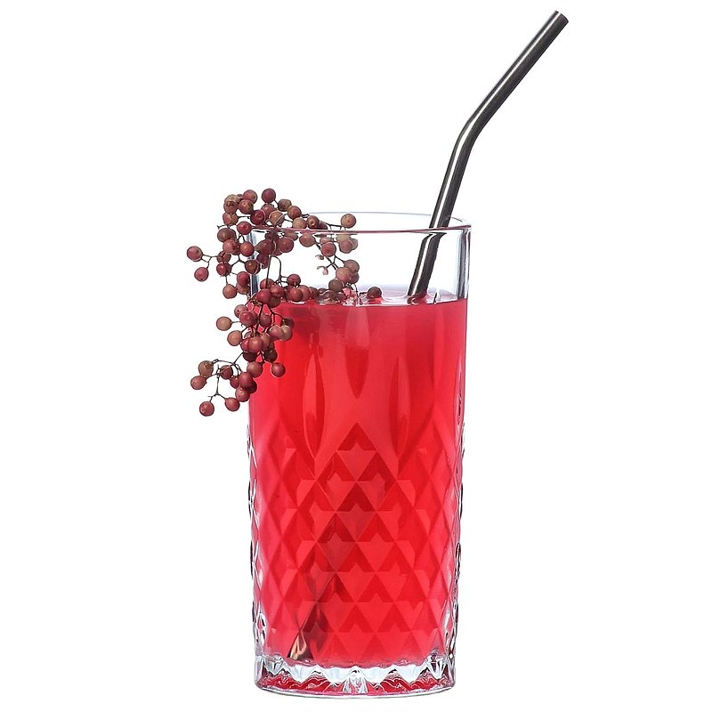 סט 6 כוס שתייה \ קוקטייל - דגם ODIN אודין זכוכית מעוטרת 356 מ"ל LAV