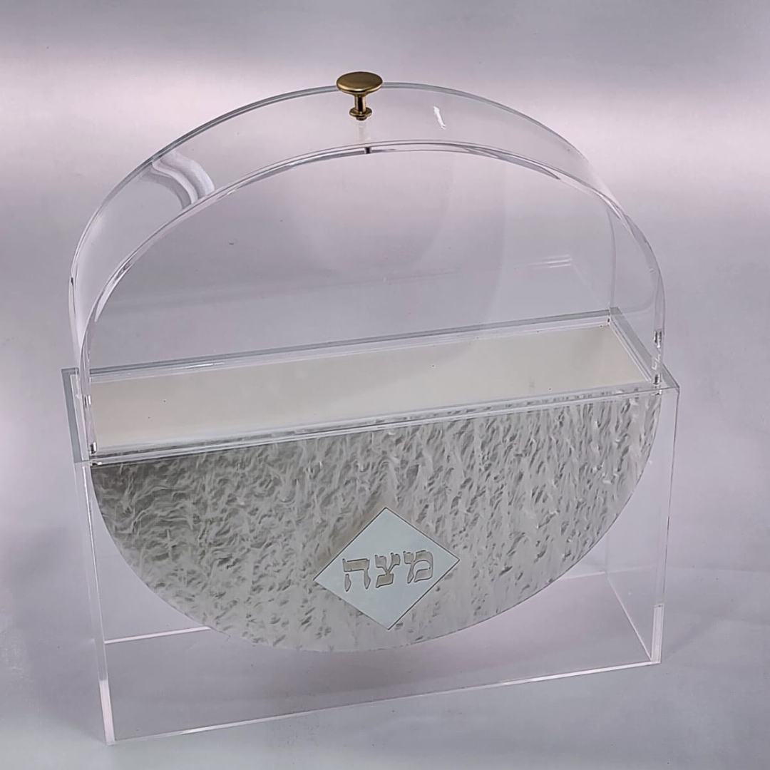 מעמד אקרילי למצה שמורה - שיש לבן זהב