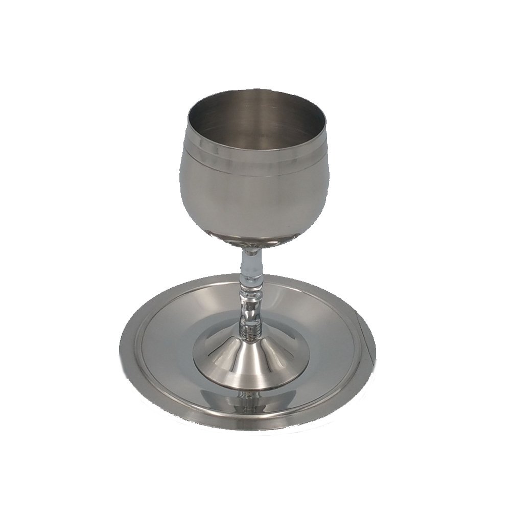 כוס קידוש – נירוסטה פס מבריק