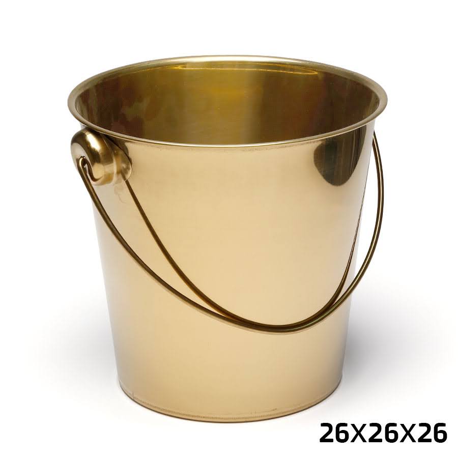 דלי קרח - נירוסטה זהב 26X26X26 ס"מ