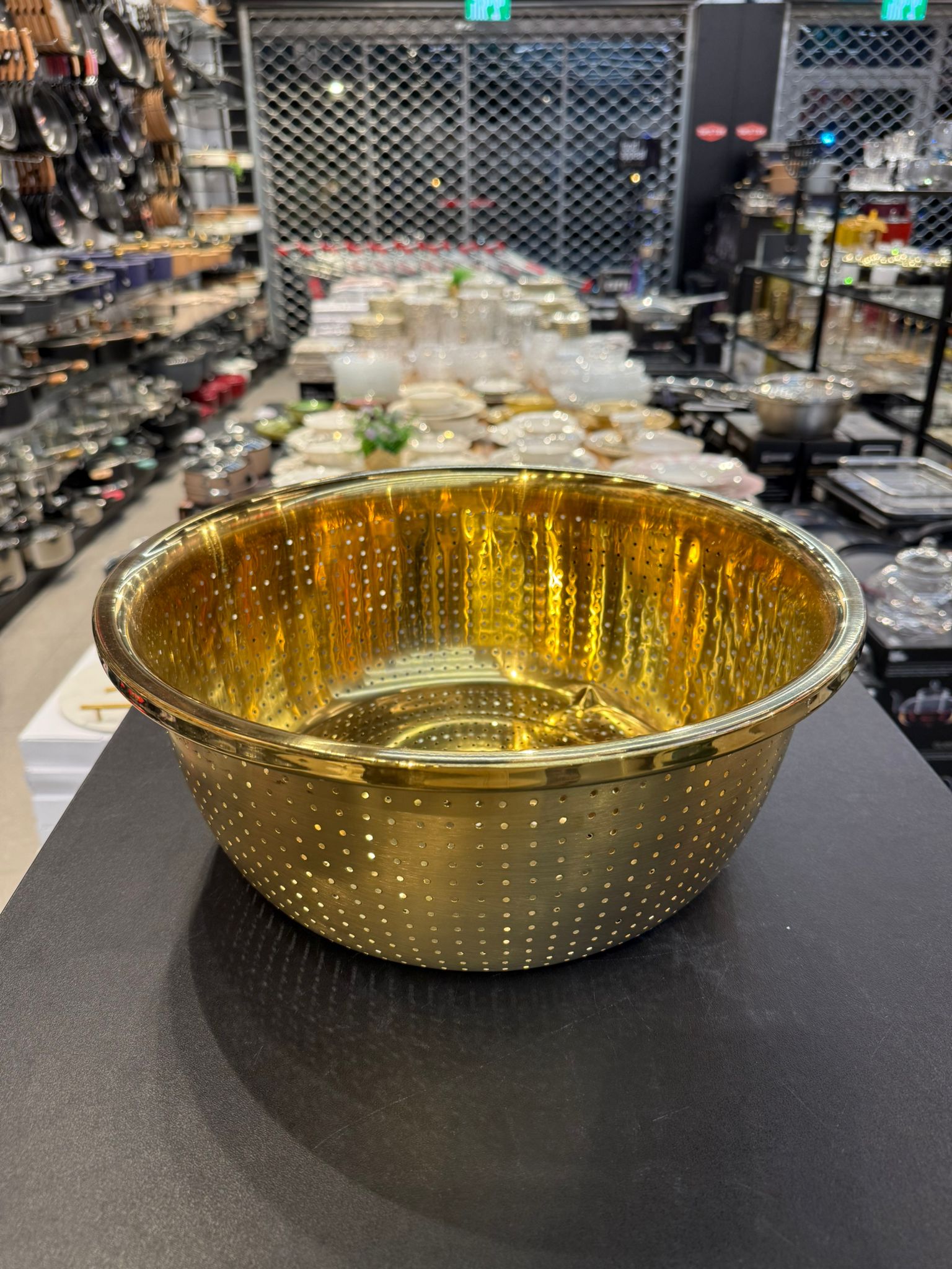 מסננת נירוסטה זהב 36 ס״מ