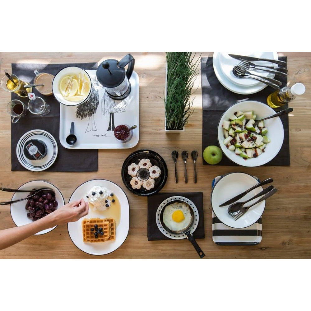 קערת סלט גדולה 2 ל' , פס שחור מבית Corning Corelle קורנינג