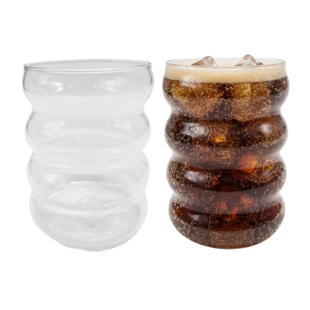 כוס זכוכית מסולסלת 300 מ״ל