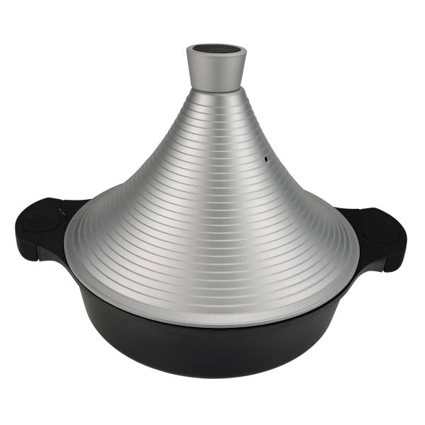 טאג’ין יציקת אלומיניום 32 ס"מ כסוף CutterPeeler