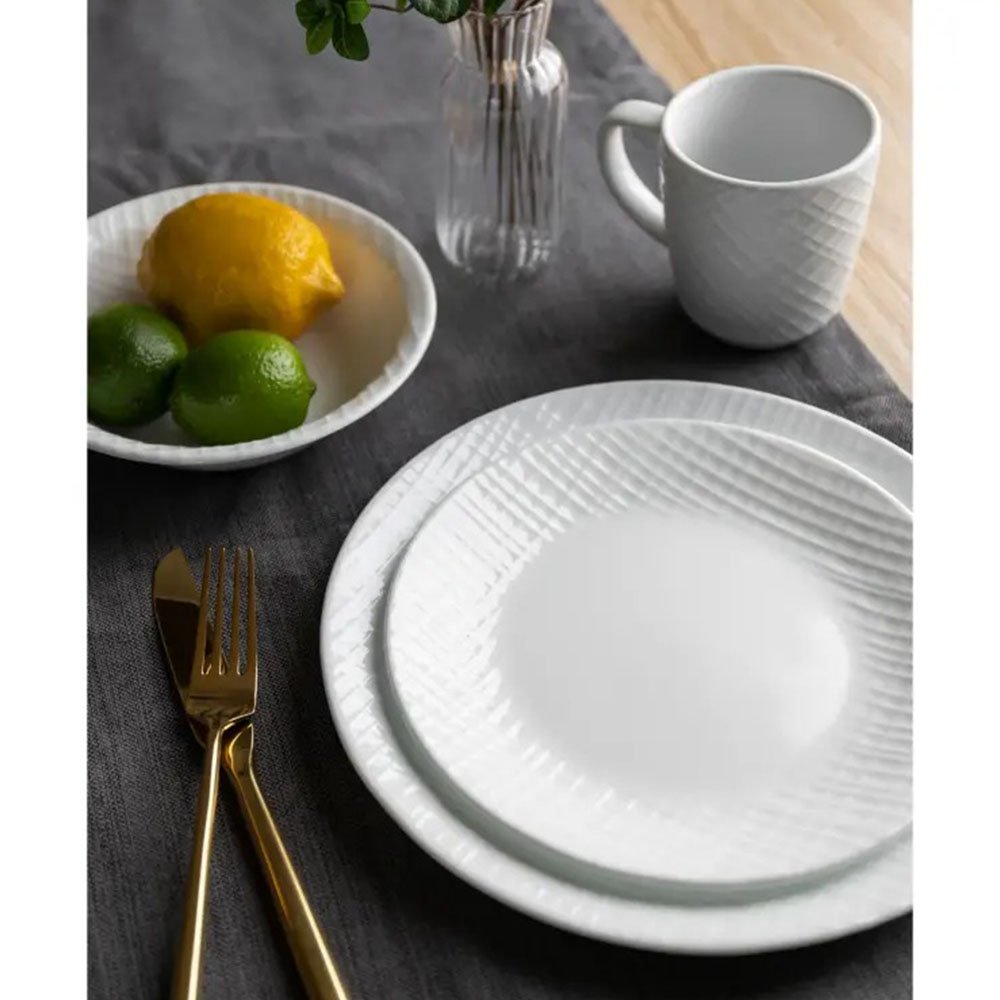 צלחת מנה ראשונה 21.5 ס"מ , Linen Weave קורנינג CORELLE