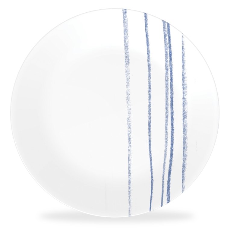 צלחת מנה ראשונה פסים 21.5 ס"מ , דגם 131 Botanical Stripes קורנינג CORELLE