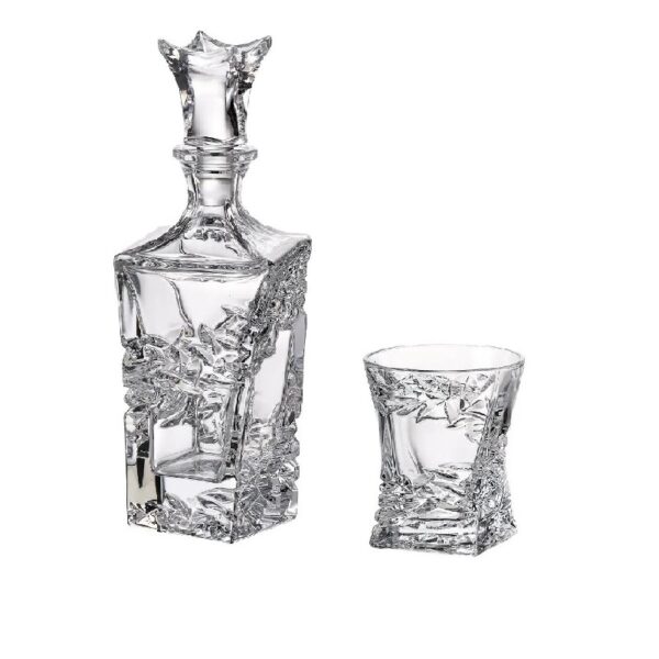 מארז מהודר - דיקנטר + 6 כוסות 240 מ"ל דגם SAMURAI קריסטל בוהמיה