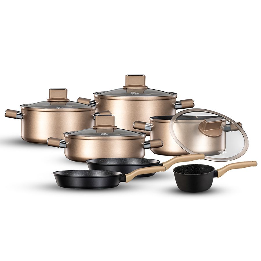 סט סירים 11 חלקים - IMPERIAL שמפנייה/שחור