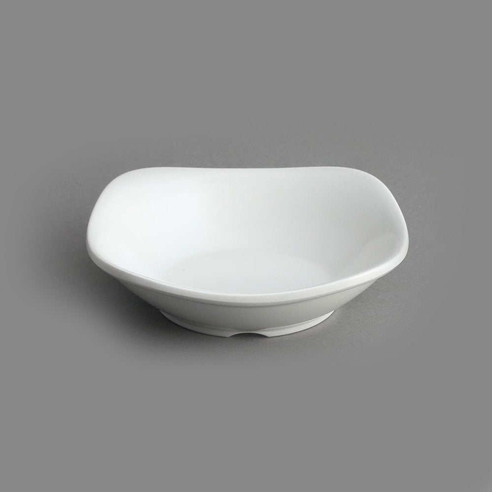 צלוחית רבועית לסלטים 12.5X2.5 מלמין לבן