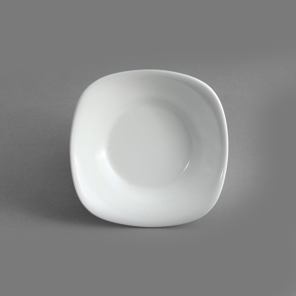 צלוחית רבועית לסלטים 12.5X2.5 מלמין לבן