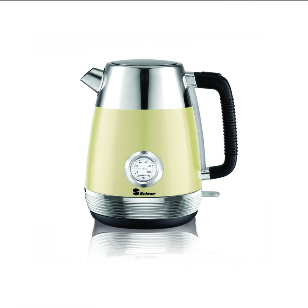 קומקום חשמלי LONDON קרם עם מד טמפ' Selmor SE-826