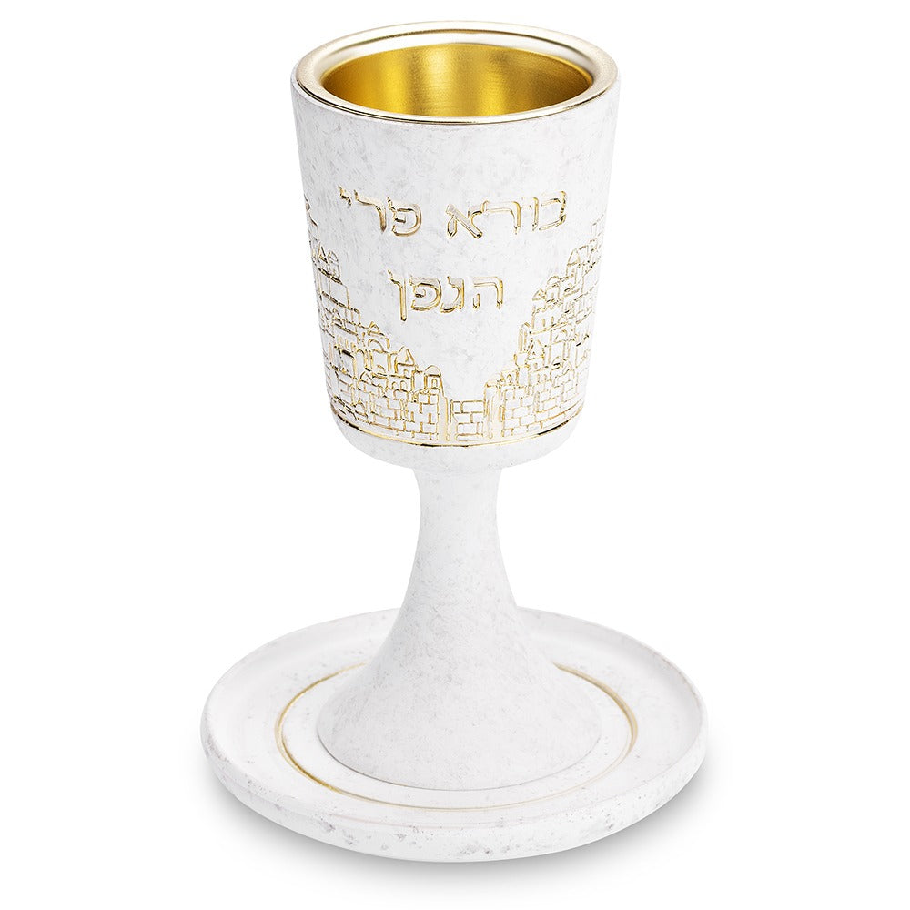 כוס קידוש - מהודר מפולימר עם רגל ותחתית 15 ס"מ