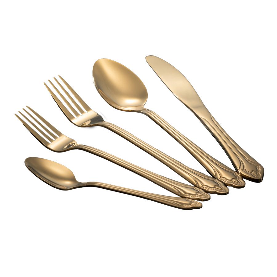 סט סכו"ם מהודר 30 חלקים GOLD AMETHYST מבריק