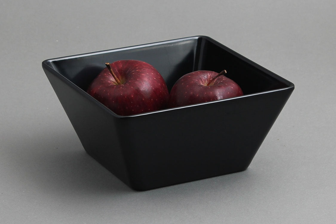 קערה ריבועית קונית 18 ס”מ מלמין שחור