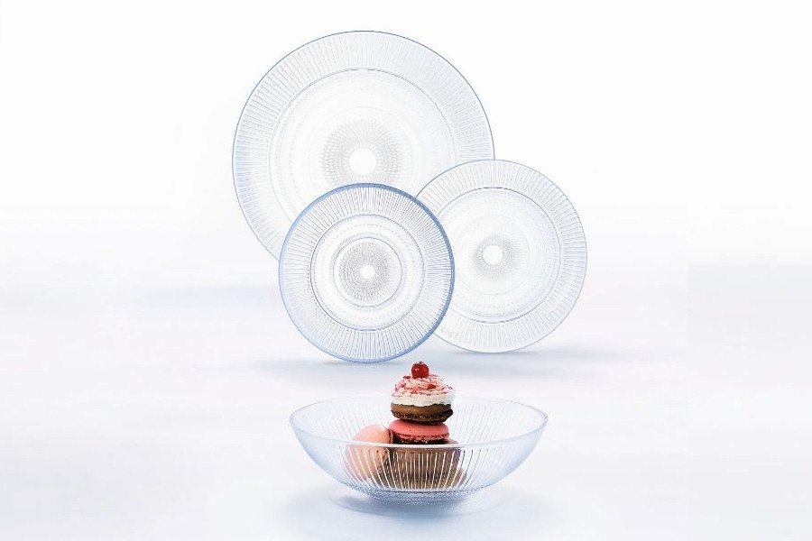 סט צלחות 18 חלקים - זכוכית דגם לואיזון Arcoroc