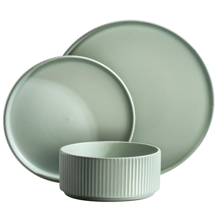 סט צלחות אוכל 18 חלקים קרמיקה SAGE LINES RAYA