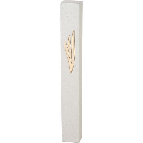 בית מזוזה - "סמנט בטון" רחבה "ש" גוון אבן להבה כסף 30 ס"מ