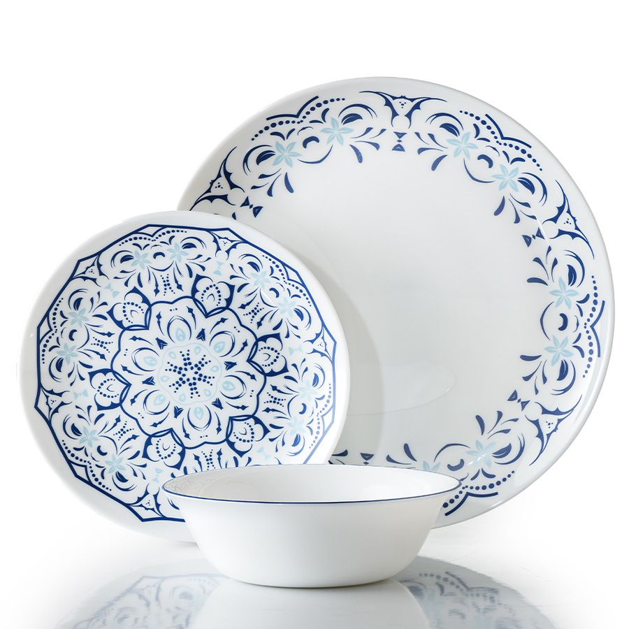 סט צלחות אוכל 18 חלקים אופל GREECE