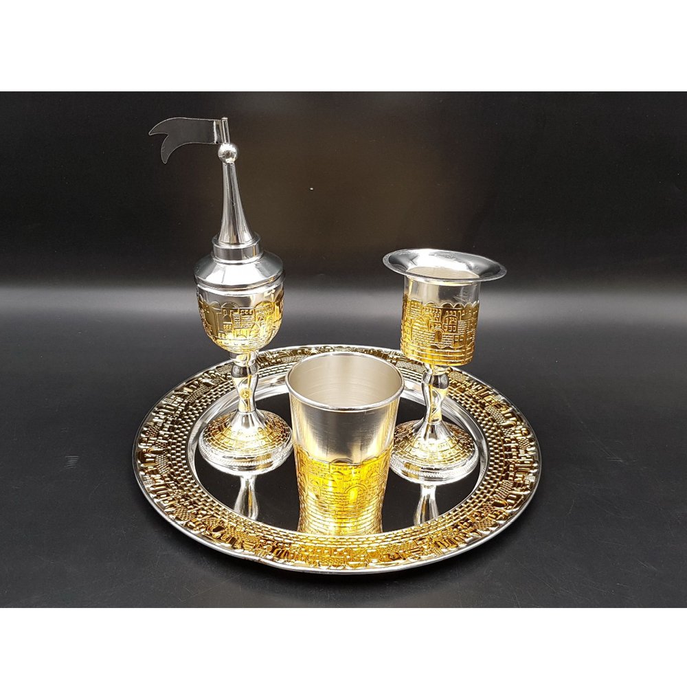 סט הבדלה - ירושלמי מוזהב