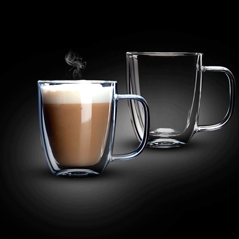 סט 2 כוסות דאבל דופן כפולה 480 מ"ל LATTE ETHIOPIA מבית Food appeal