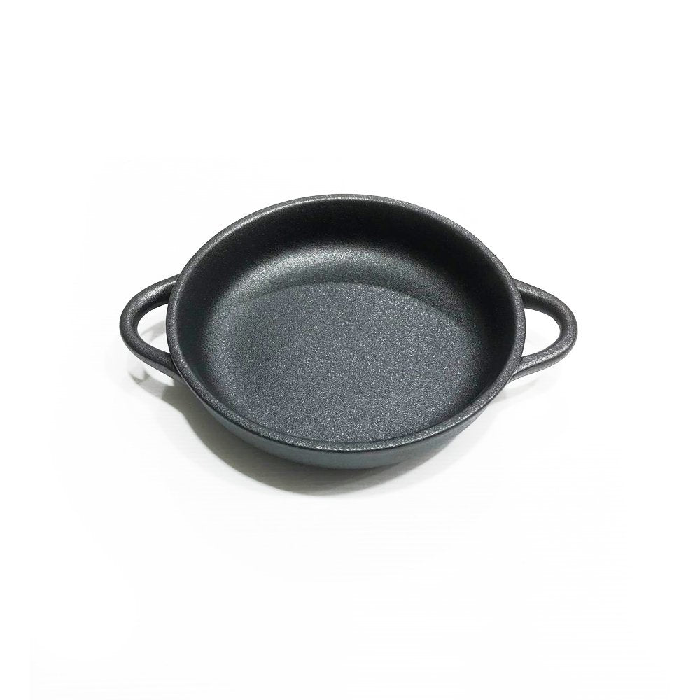 מחבת להגשה 2 ידיות 20 ס״מ שחור מט פורצלן