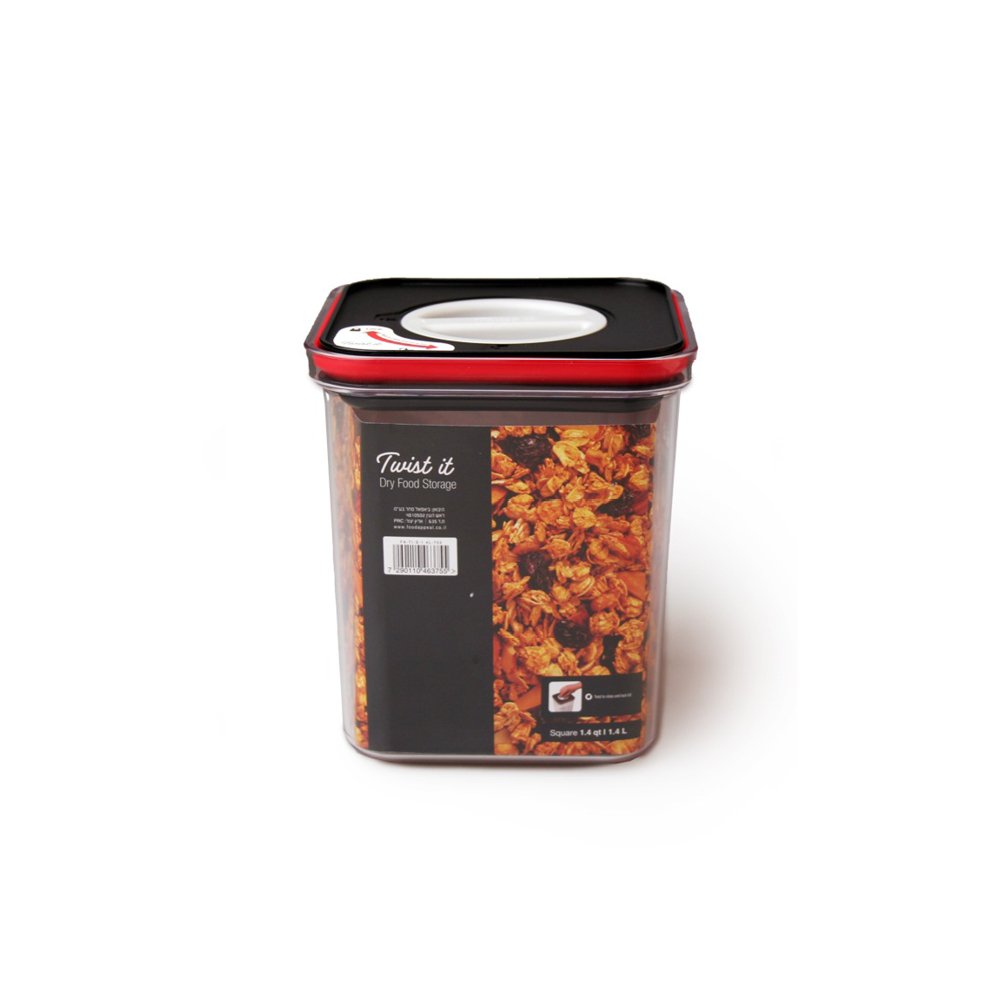 קופסת אחסון מרובעת 1.4 ליטר TWIST IT