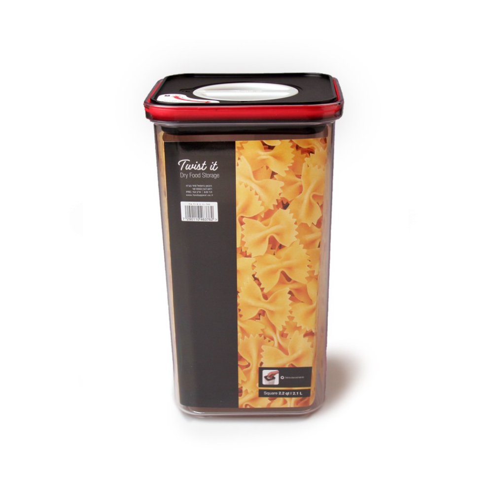 קופסת אחסון מרובעת 2.1 ליטר TWIST IT