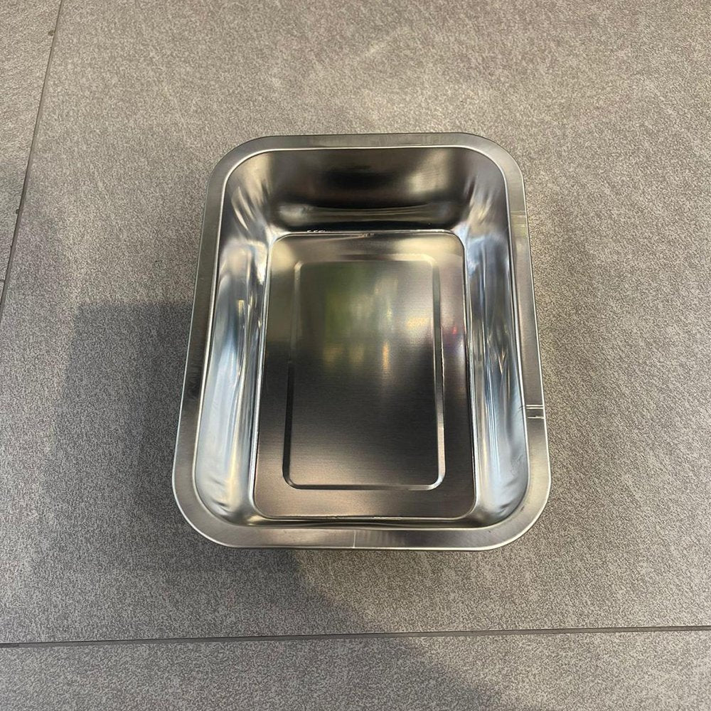 תבנית נירוסטה לאחסון וחימום 40X30X7 ס”מ – כולל מכסה