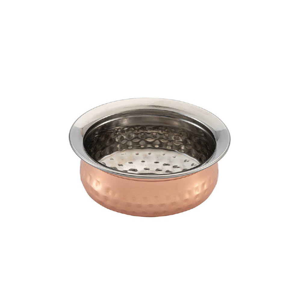 כלי הגשה עגולה ציפוי נחושת 14X6 ס”מ